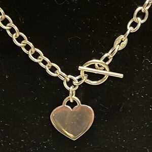 Chic Silver Heart Charm Necklace